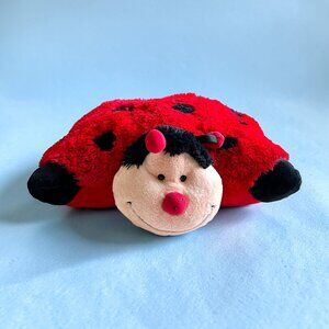 RARE 2010 Pillow Pet Ladybug Red Black Soft Stuffed Plush Sanitized Retired